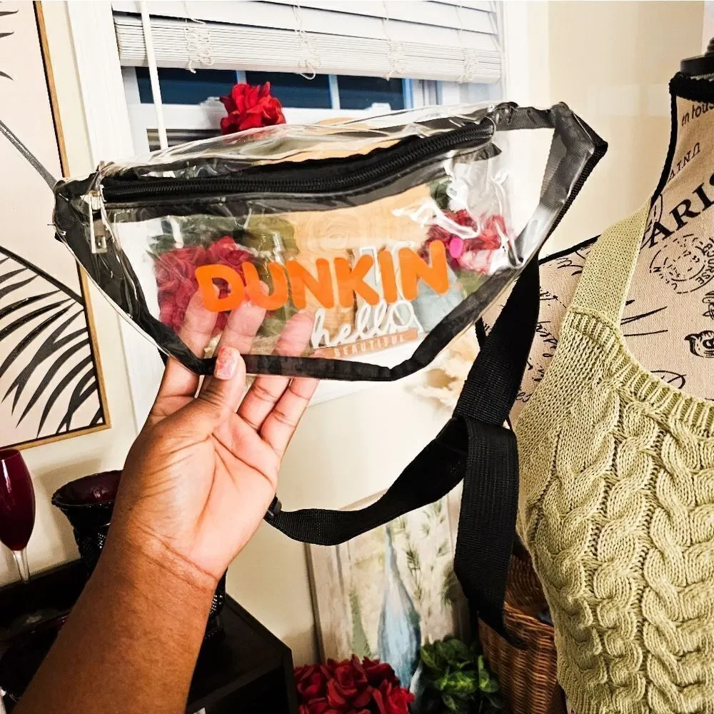 Dunkin Donut Clear Advertising Merchandise Fanny Pack.